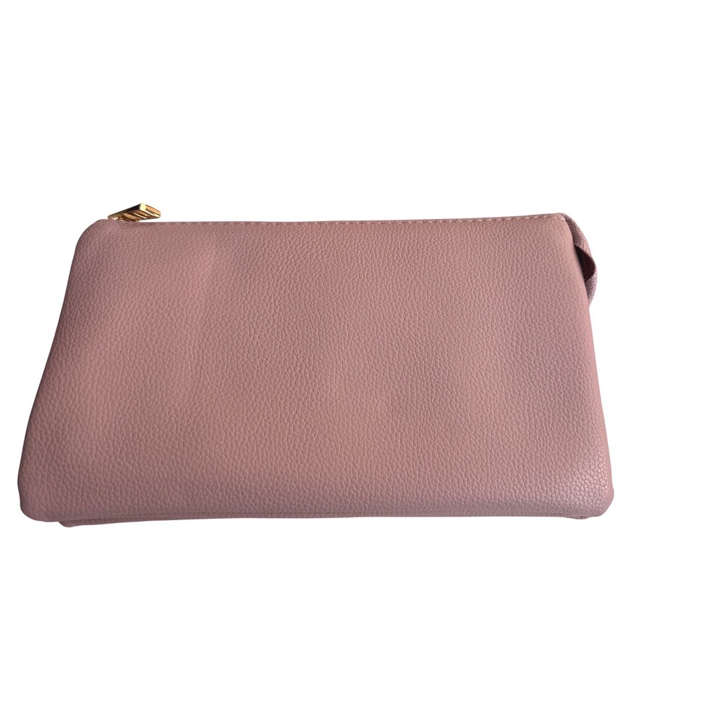 Brentano Lilac Triple Compartment Crossbody Bag Vegan Leather CJ21118 NWT